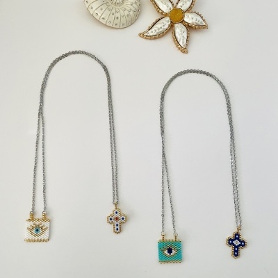 Colares Escapulário com missangas japonesas #47