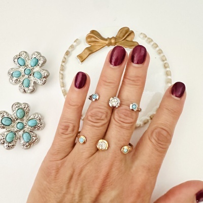 Anéis duplos - em aço ajustáveis #292