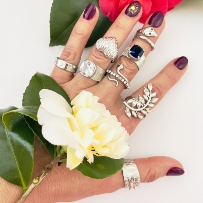 Anéis em aço ajustáveis - prateados #262