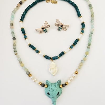 Colar lobo ou coração