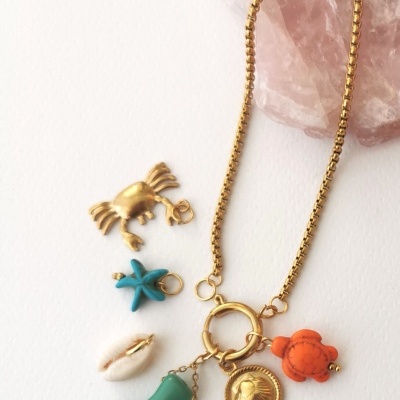 Colares praia, com *corais*,  tartarugas,...