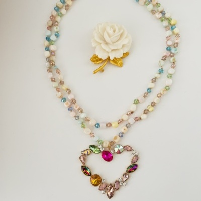 Colar Coração - dá 2 voltas