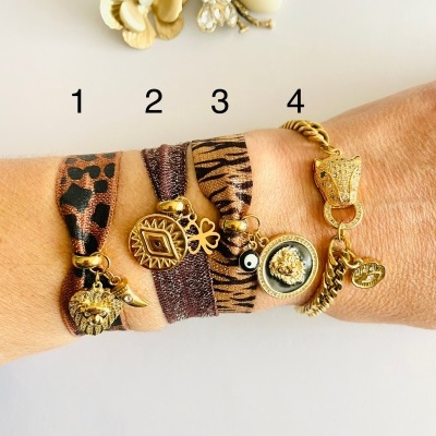 Pulseiras elásticas e pulseira pantera 🐆