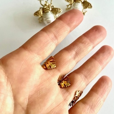 Anéis em aço ajustáveis - dourados #211