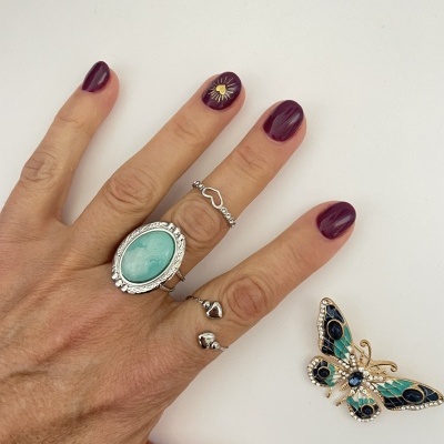 Anéis em aço ajustáveis - prateados #261