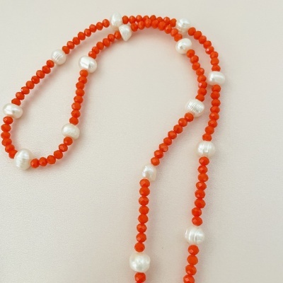 Colar cristais com cruz🧡