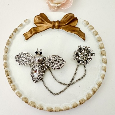 Pregadeira dupla - Abelha 🤍🐝