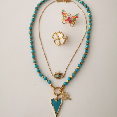 Colar olho e coração