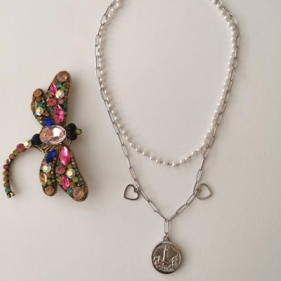 Colar duplo Nossa Senhora e os Pastorinhos