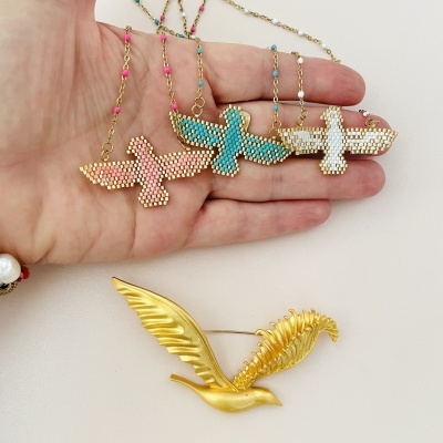 Colares Fénix - missangas japonesas