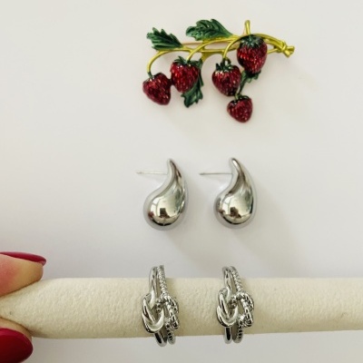 Argolas  prateadas #93