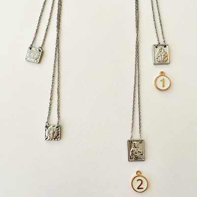 Escapulários Unissexo - prateados