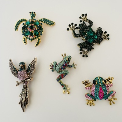 Pregadeiras  sapo, rã, pássaro e tartaruga