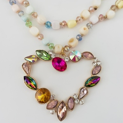 Colar Coração - dá 2 voltas