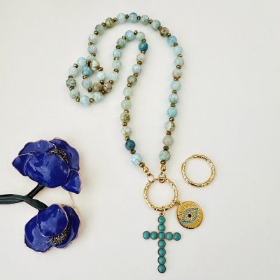 NOVIDADE: Colar + argolas (brincos) - mod#4