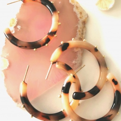 Argolas padrão animal, em aço e resina*