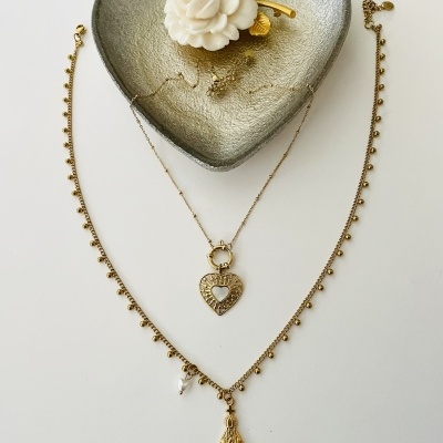 Colar Nossa Senhora Aparecida Viana ou colar coração