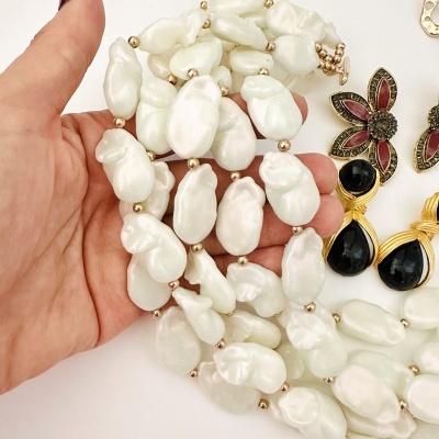 Colar pérolas sintéticas