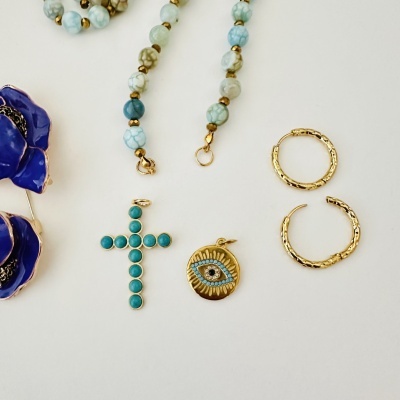 NOVIDADE: Colar + argolas (brincos) - mod#4