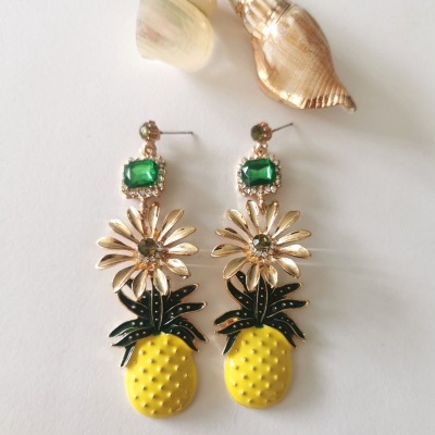Brincos Flor e Ananás