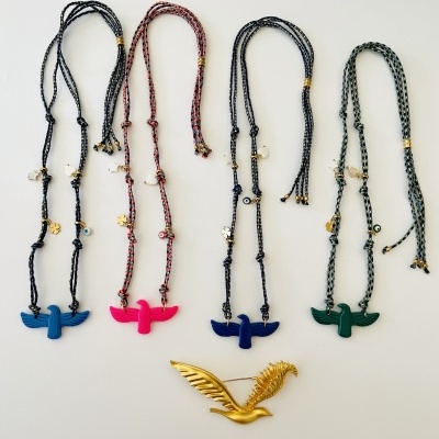 Colar Fénix com cordão