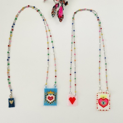 Colares Escapulário com missangas japonesas #28