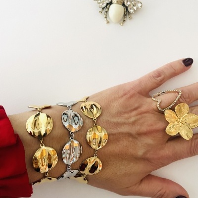 Pulseiras - douradas e prateadas #9