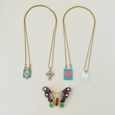 Colares Escapulário com missangas japonesas #59