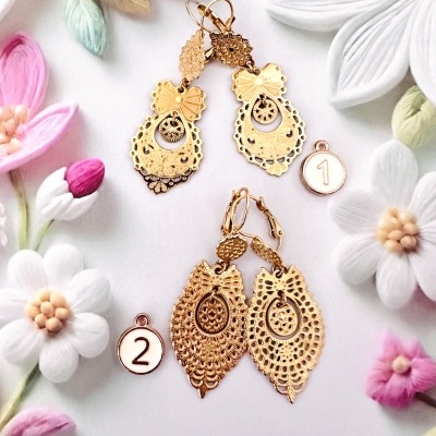 Brincos Corações de Viana, em aço