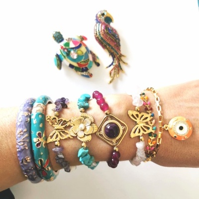 Bangles / pulseiras douradas #72