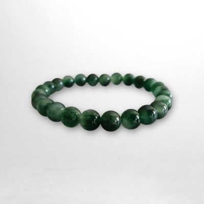 Pulseiras elásticas, com pedras naturais - Ágatas aquáticas