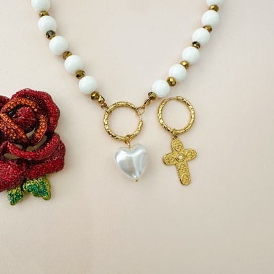 NOVIDADE: Colar + argolas (brincos) - mod#2