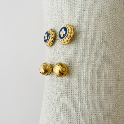 Brincos Caramujo ou contas de Viana