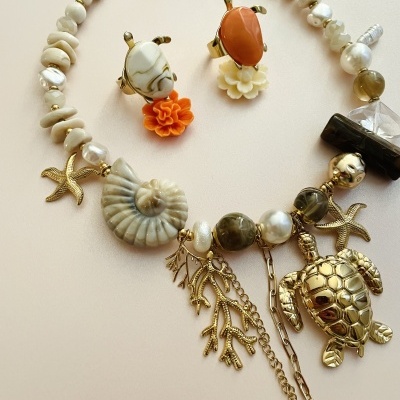 Colar Tartaruga  - marfim