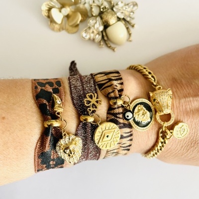 Pulseiras elásticas e pulseira pantera 🐆