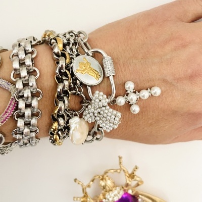 Pulseiras prateadas #104