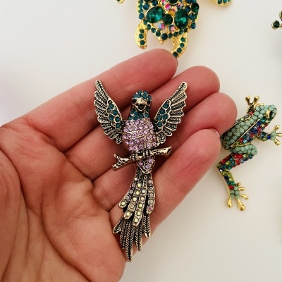 Pregadeiras  sapo, rã, pássaro e tartaruga