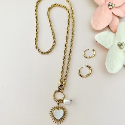 NOVIDADE: Colar + 3 argolas (brincos) - mod#5