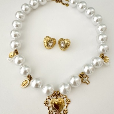 Colar  pérolas sintéticas