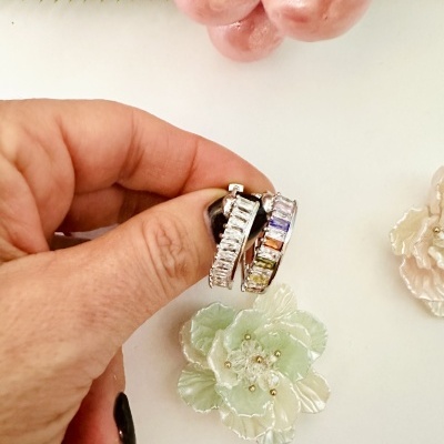 Argolas  prateadas #26*