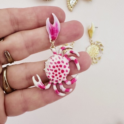 Brincos Caranguejo - coloridos