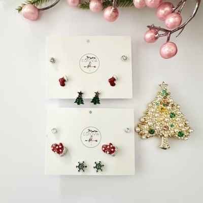 Conjunto de Brincos  Natal #131