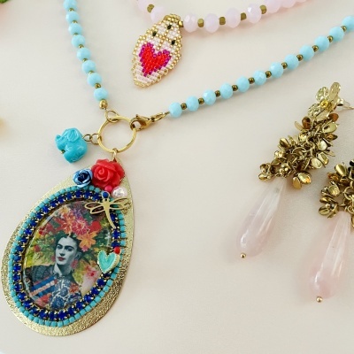 Colar Frida ou colar coração🌹❤️ #6