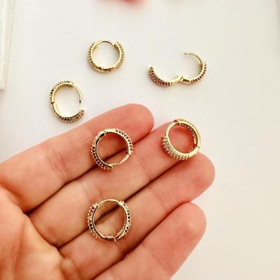 Argolas zircónias coloridas* mod#2