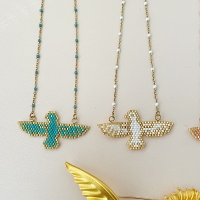 Colares Fénix - missangas japonesas