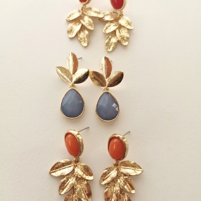 Brincos folhas