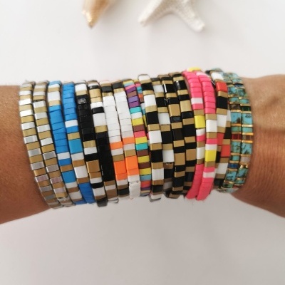 Pulseiras elásticas coloridas #145
