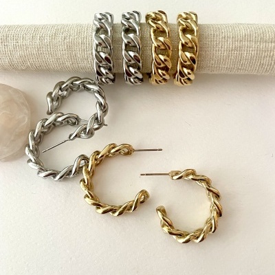 Argolas em aço - Modelo corrente*