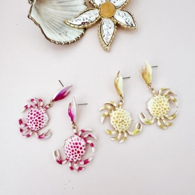 Brincos Caranguejo - coloridos