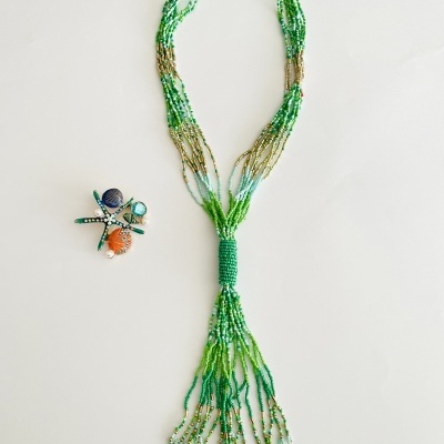 Colar comprido  missangas